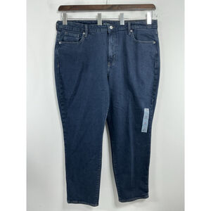 Womans New With Tags Old Navy Blue Jeans Size 18 Straight 0229/C-5